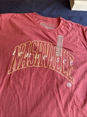 Project 615 Nashville Tennessee Graphic Tee Coral color